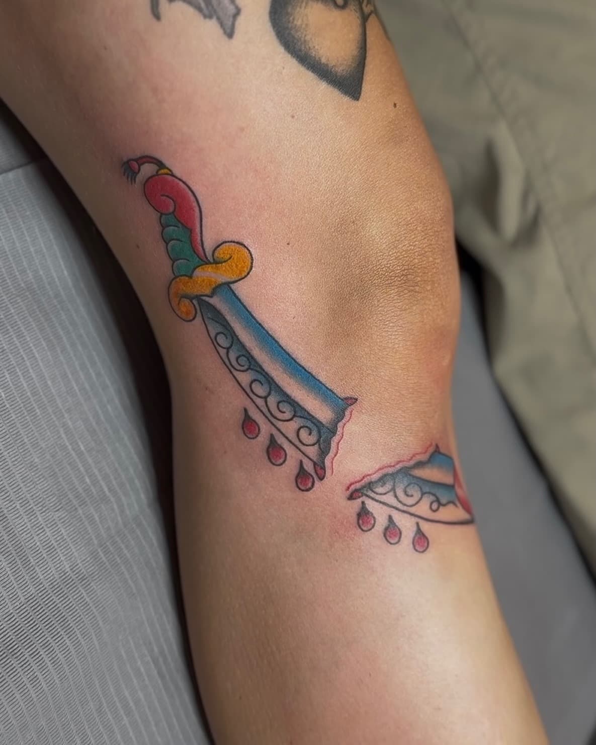 Knife tattoo