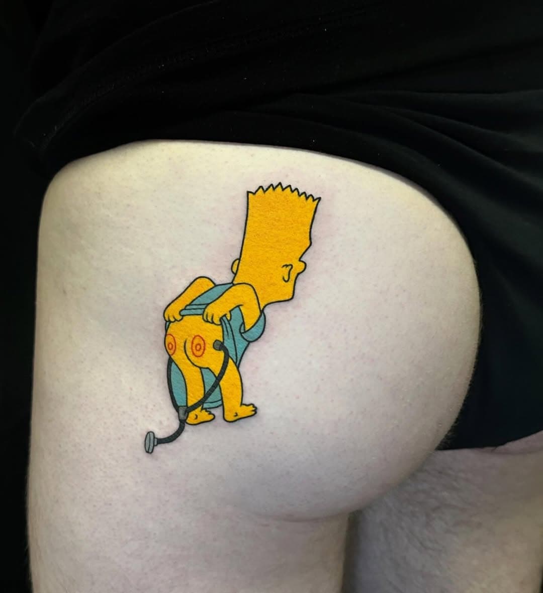 Bart simpsons behind