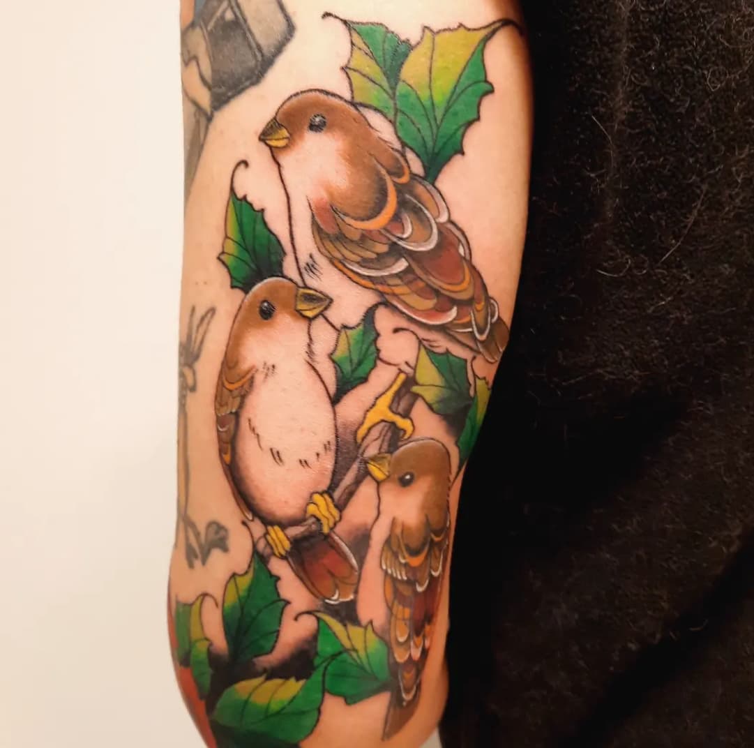 Three Sparrows